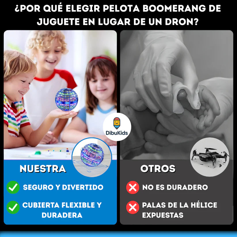 Bola de orbe voladora con luces deslumbrantes (2x1)