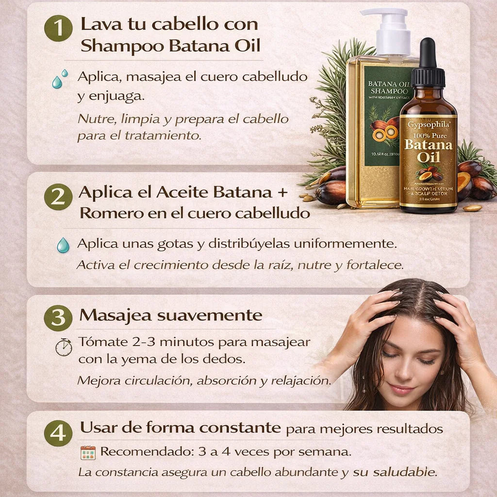 BatanaBoost™ |Pack 3 Shampoo Batana(300ml c/u) + Aceite GRATIS