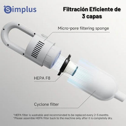 Aspirador inalámbrica 3 en 1 Simplus