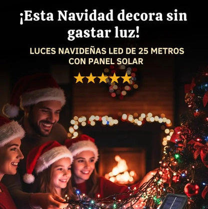 Luces solares Navideñas 12 metros