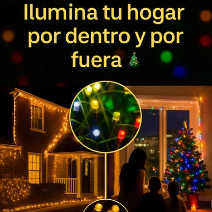 Luces solares Navideñas 12 metros