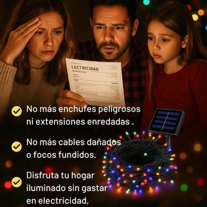 Luces solares Navideñas 12 metros