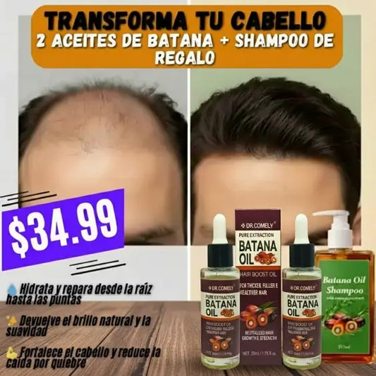 BatanaLux™ – 2 Aceites de Batana + Shampoo de regalo (paga 1 y lleva 3)