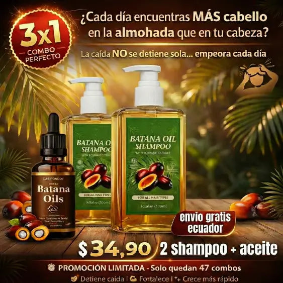 BatanaBoost™ |Pack x2 Shampoo Batana y Romero (300ml c/u) + Aceite GRATIS