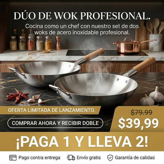 AceroChef™ con el sarten WOK PAGA 1 Y LLEVA DOS