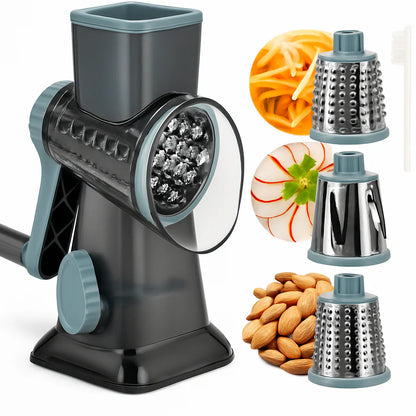 RallaPro™ Rallador Giratorio 3en1 con Afilador Incluido