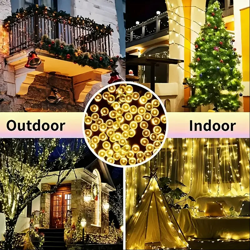 Luces solares Navideñas 12 metros