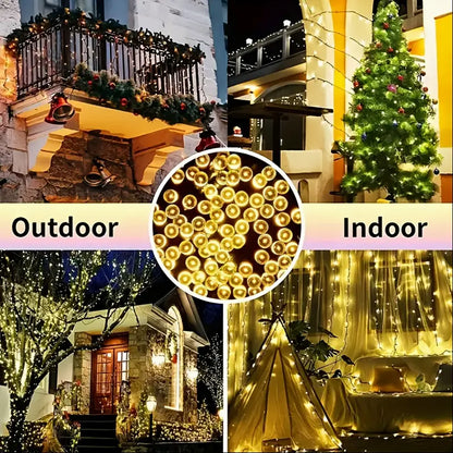 Luces solares Navideñas 12 metros