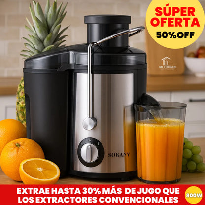 NutriPress 800W™ – Extractor de Jugos 3 en 1