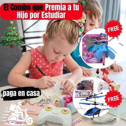 🎁 Aprende&Juega™ – Regalo Hada u Helicóptero por Hacer la Caligrafía